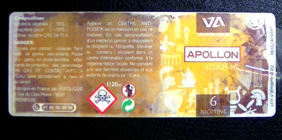 étiquette Apollon
