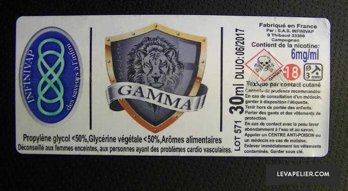 Gamma étiquette