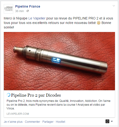 Reprise de notre revue du Pipeline PRO 2 par Pipeline France