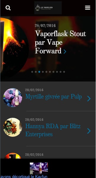 Découvrez le Vapelier version Mobile - 1