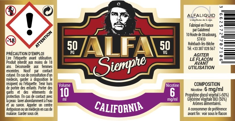 California (gamme Alfasiempre) par Alfaliquid - 1