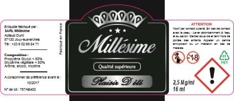 Plaisir d'été (Gamme Millésime) par Millésime - 2