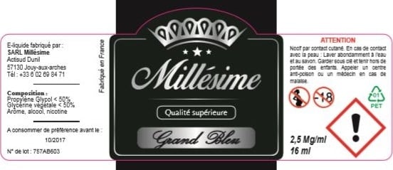 Grand Bleu (Gamme Millésime) par Millésime - 2