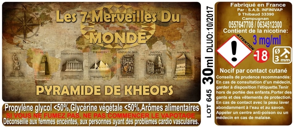 LA PYRAMIDE DE KHEOPS (GAMME LES 7 MERVEILLLES DU MONDE) par INFINIVAP - 1