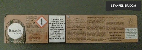 Le Café (Gamme Botanics) par Vaponaute - 1