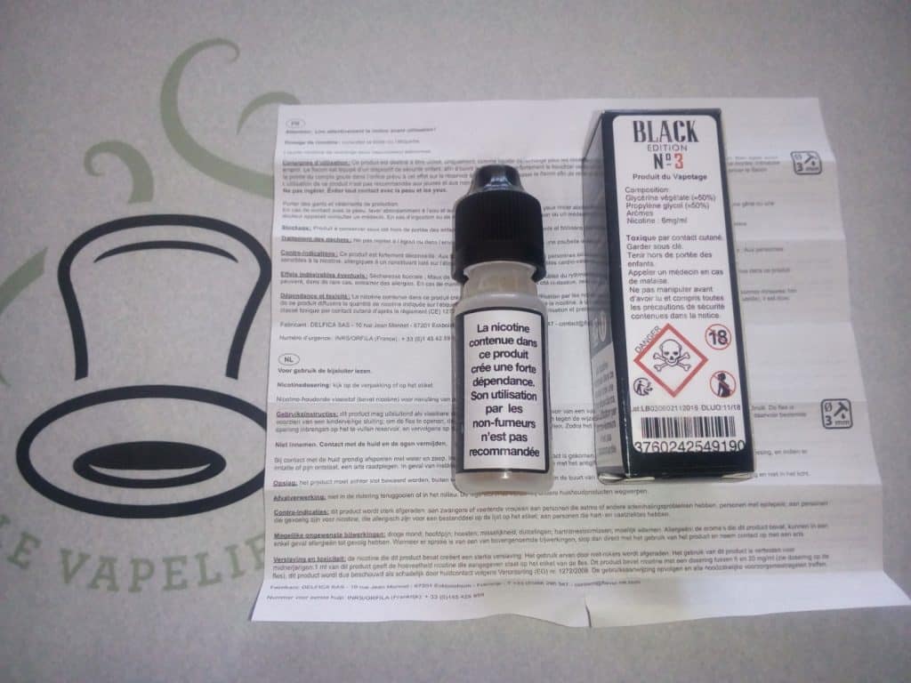 N°3 (Gamme Black Edition) par Liquidarom - 2