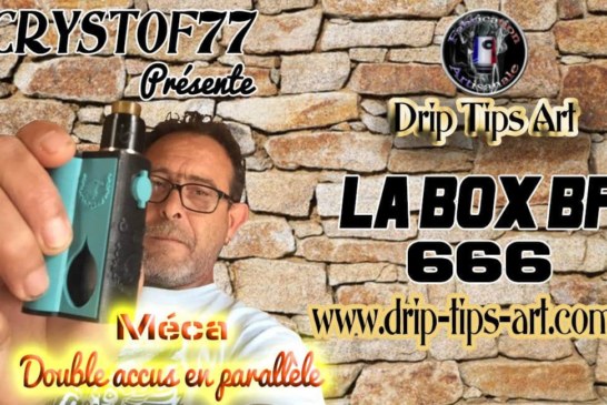 Box  BF 666, 2×18650 parallèle par Drip Tips Art [VapeMotion]