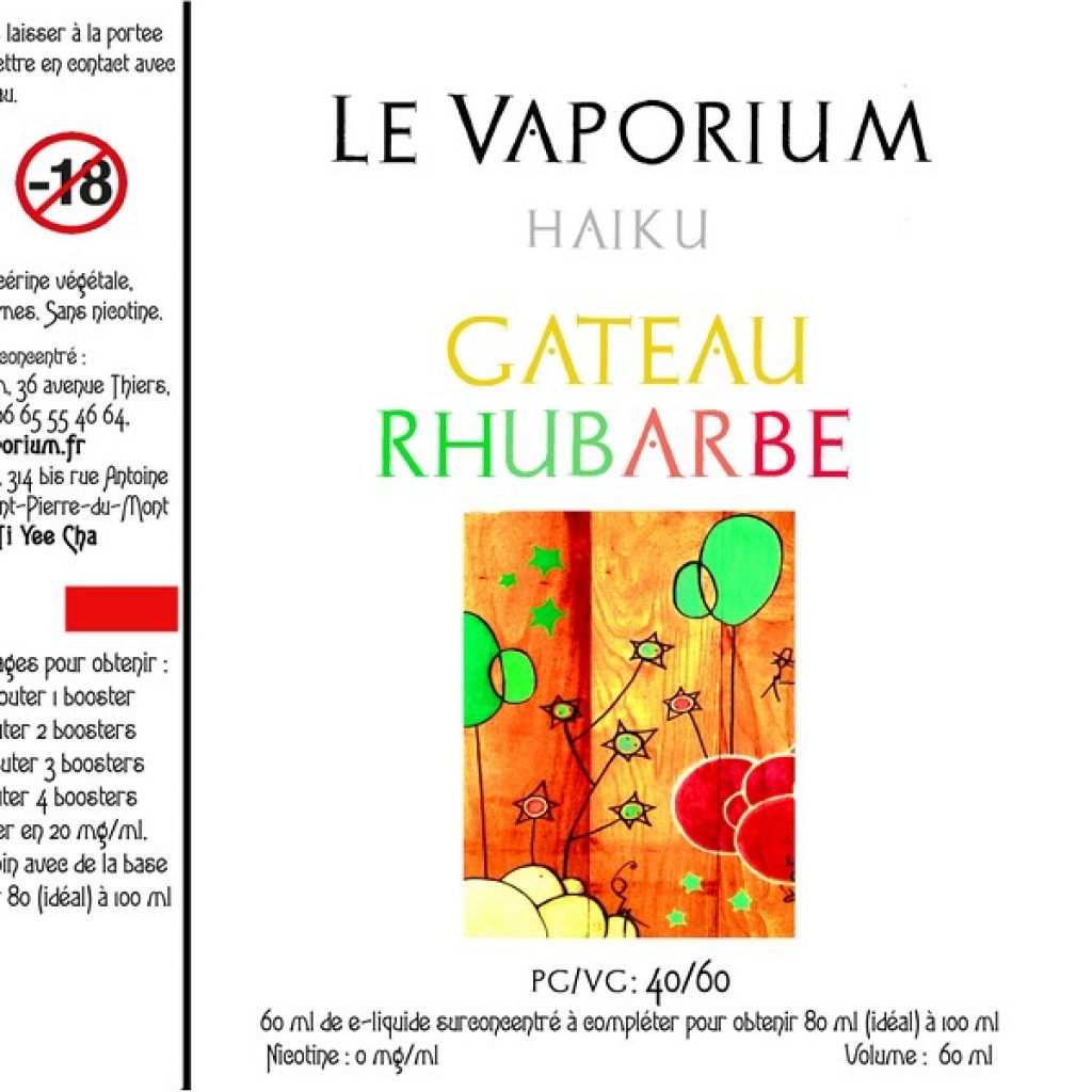 Gâteau Rhubarbe (Gamme Haiku) par Le Vaporium