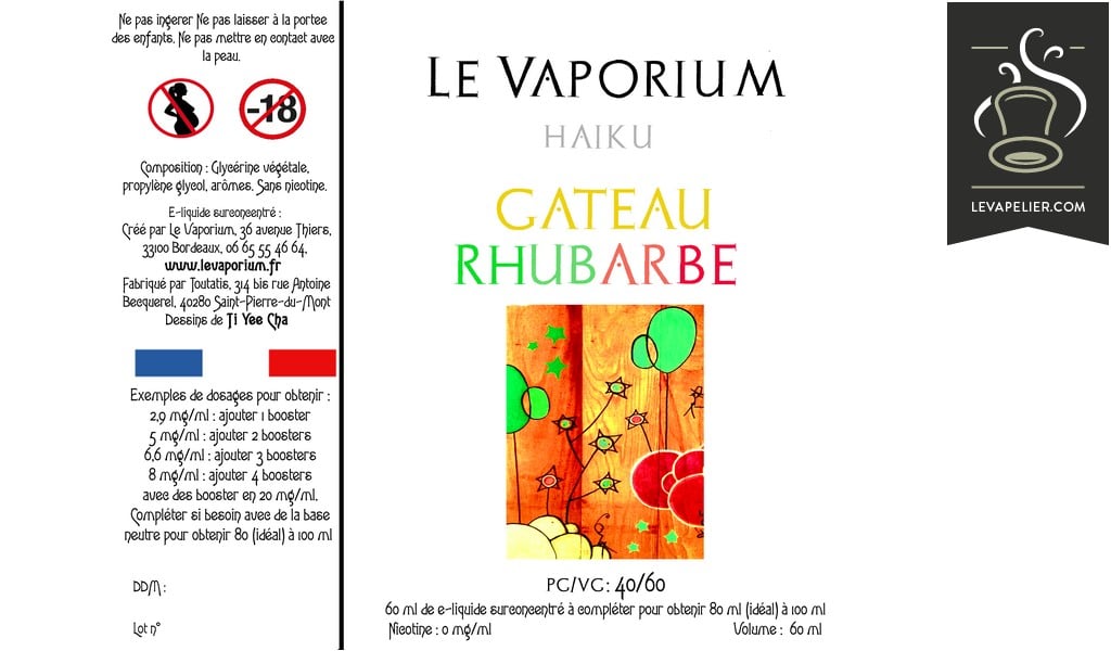Gâteau Rhubarbe (Gamme Haiku) par Le Vaporium