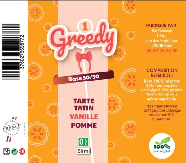 Greedy n°1 (Tarte Tatin Vanille Pomme) par Bioconcept - 2