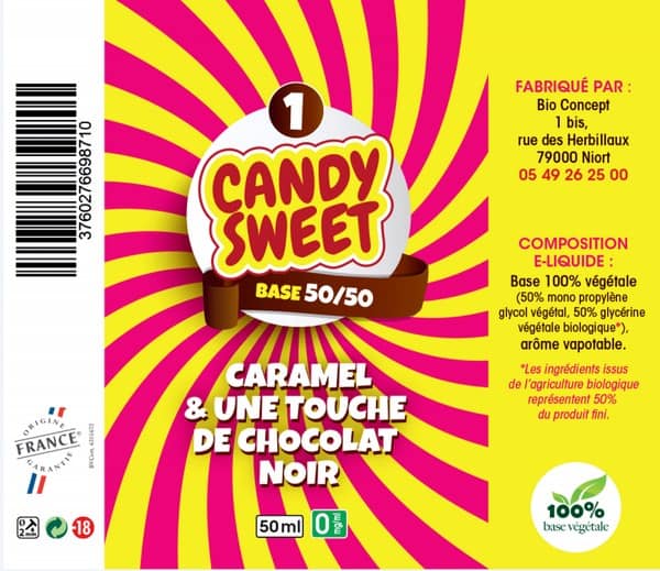 Candy Sweet n°1 (Caramel et une pointe de chocolat noir) par Bioconcept - 3