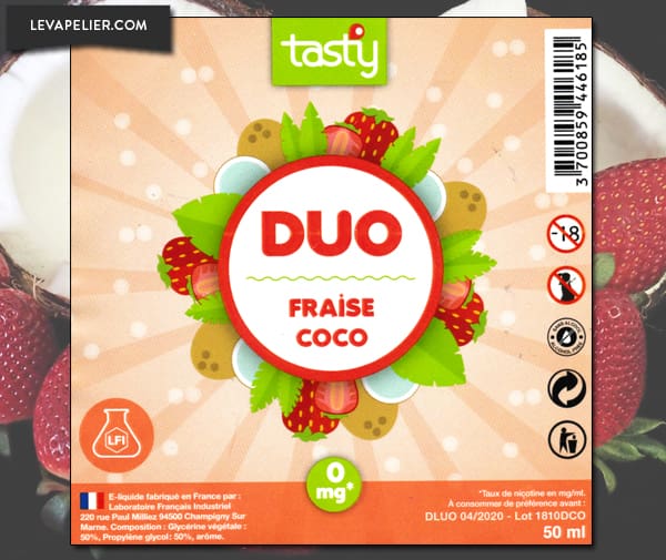 DUO Fraise Coco (Gamme Tasty) par Laboratoire Français Industriel (LFI) - 1
