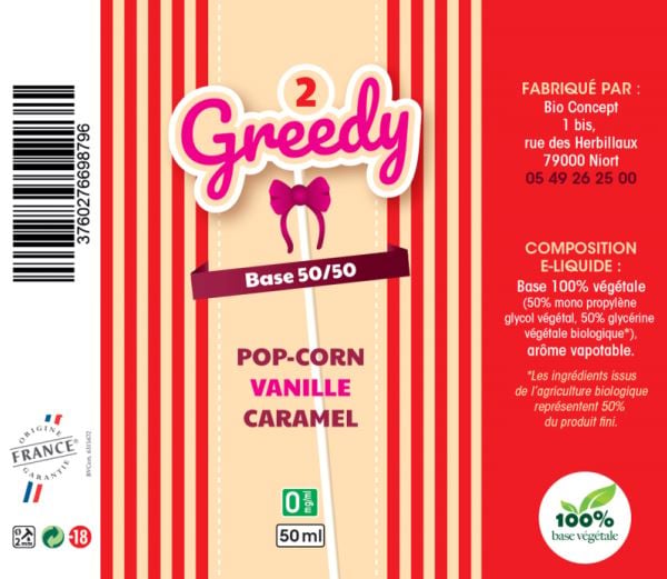 Greedy N°2 (Pop-corn Vanille Caramel) par Bioconcept - 3