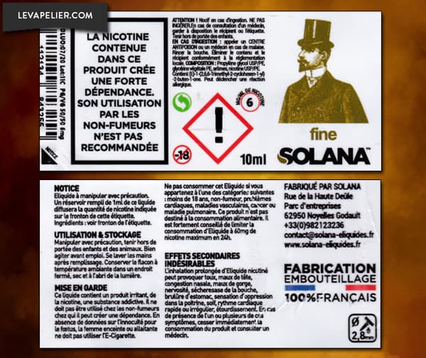 Fine (Gamme Prêt à Vaper) par SOLANA - 1