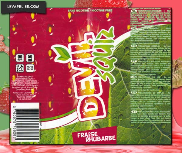 Fraise Rhubarbe (Gamme Devil SQUIZ) par C-LIQUIDE FRANCE - 1