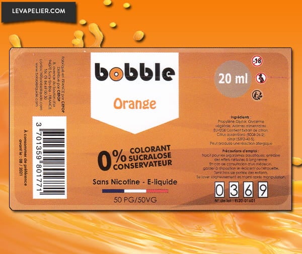 Orange (Gamme Fruité) par Bobble - 1