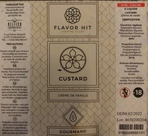 Custard (Gamme Essentials) par Flavor Hit - 1