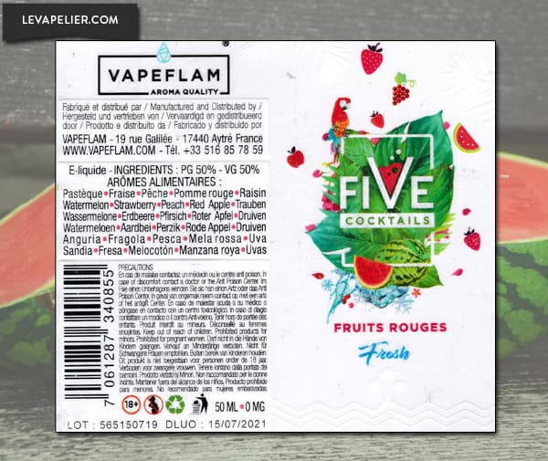 Fruits Rouges (Gamme Five Cocktails) par Vapeflam - 1