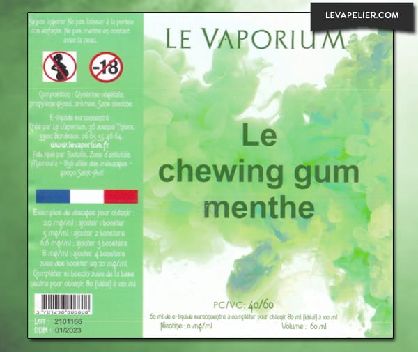Le Chewing Gum Menthe par Le Vaporium - 1