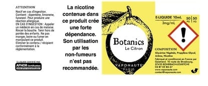 Le Citron (Gamme Botanics) par Le Vaponaute Paris - 1