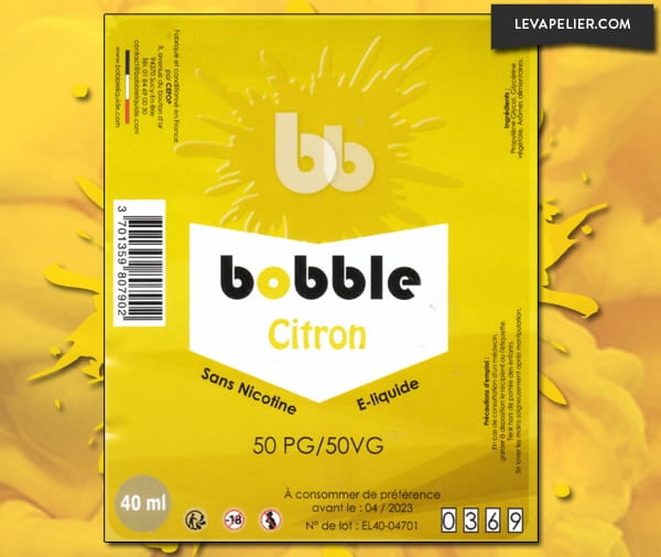Citron (Gamme Bobble 40ml) par Bobble - 1