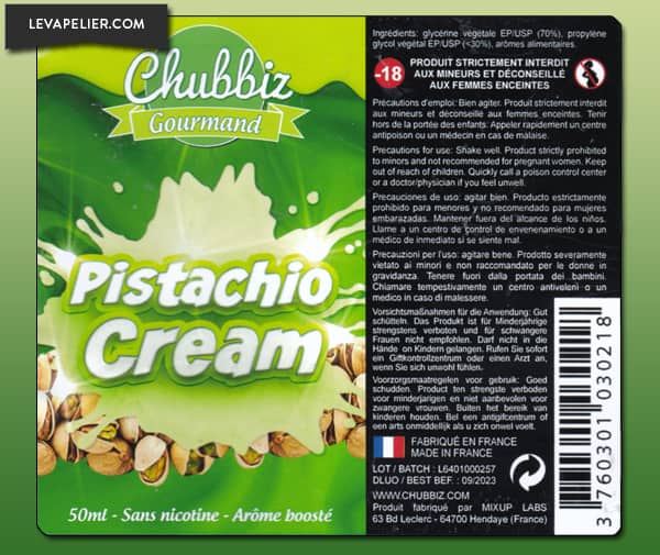 Pistachio Cream (Gamme Chubbiz Gourmand) par Mixup Labs - 1