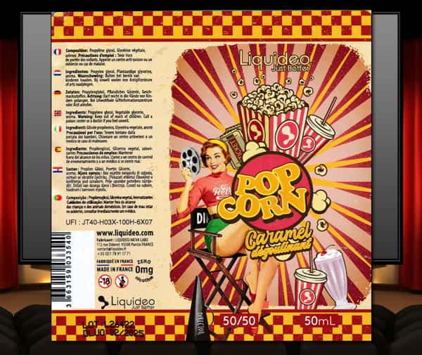 Pop Corn Caramel (Gamme Liquideo Tentation) par Liquideo - 1