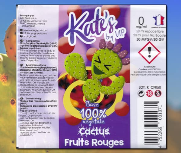Cactus Fruits Rouges (Gamme Kate's) par Vaping in Paris - 1