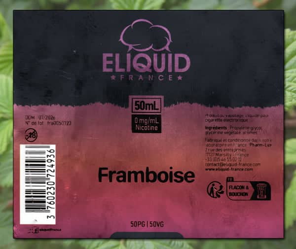 Framboise (Gamme The Original) par Eliquid France - 1