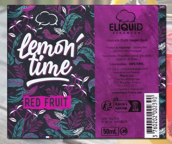 Red Fruit (Gamme Lemon' Time) par Eliquid France - 1