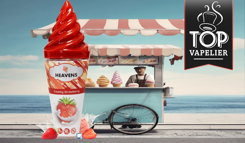 Creamy Strawberry (Gamme Heavens  E-Cone) Par Vape Maker