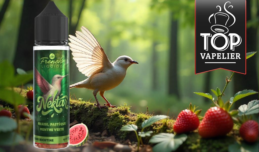Fraise, Pastèque et Menthe Verte (Gamme Nektar) par Le French Liquide
